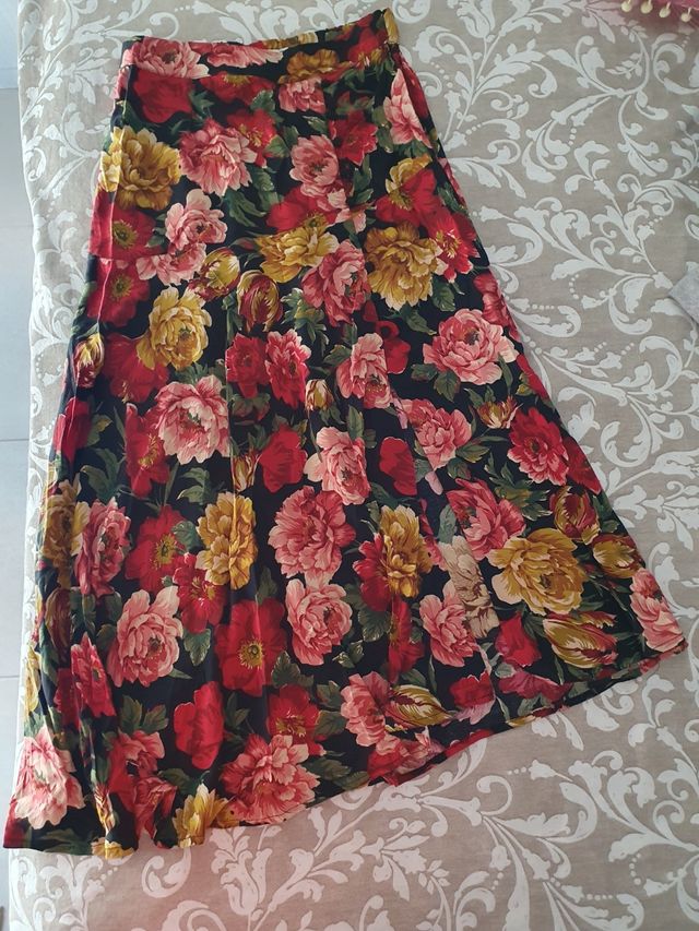 Falda de flores