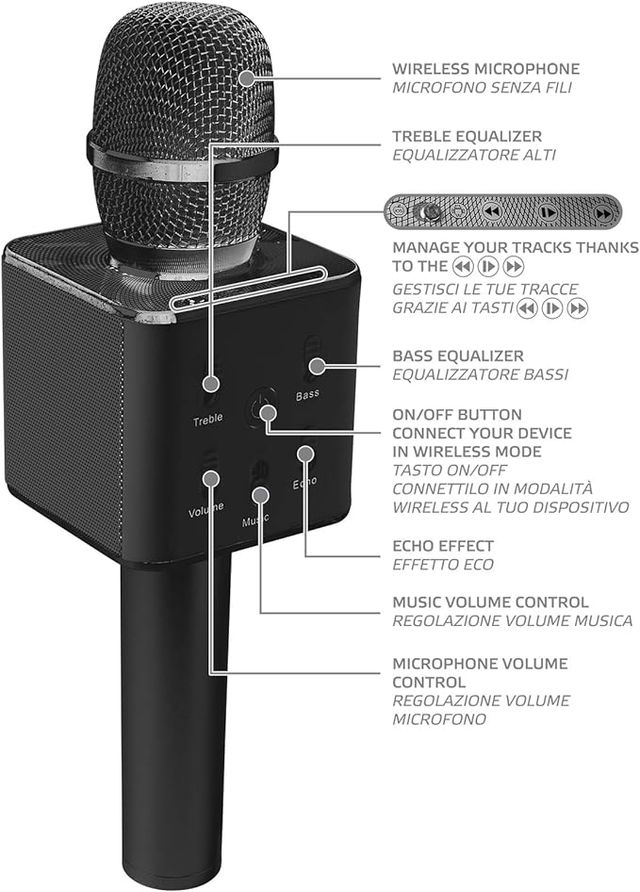 Microfono karaoke Celly con altoparlante
