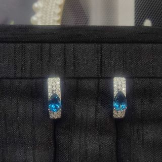 pendientes de plata con topacio