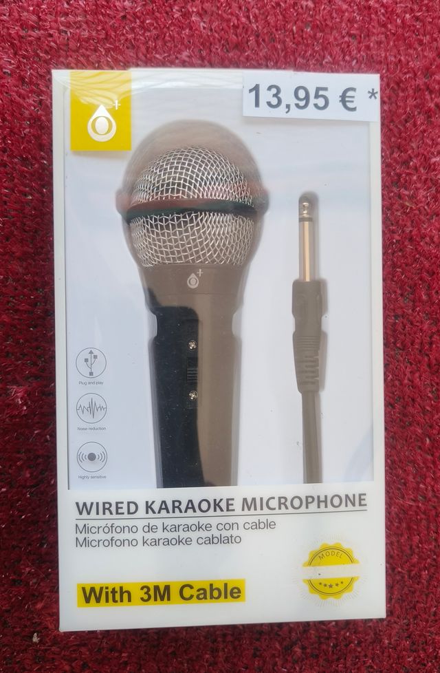 MICRÓFONO DE KARAOKE CON CABLE 3M