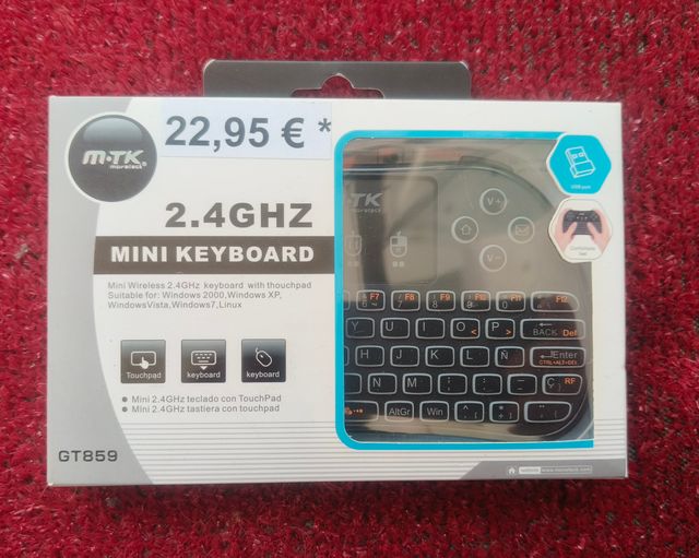 MINI TECLADO CON TOUCHPAD INALÁMBRICO