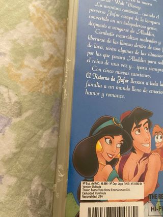 Película VHS -  El retorno de Jafar