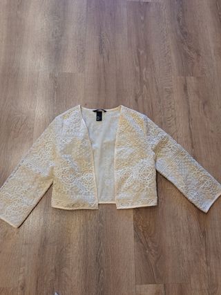 Chaqueta bordada preciosa, talla xs