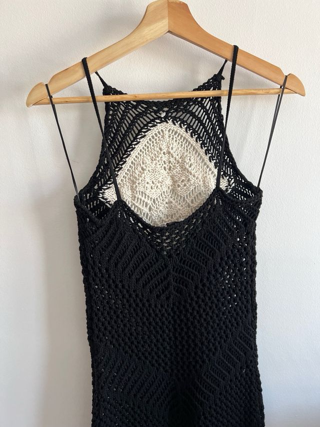 Vestido punto combinado Zara