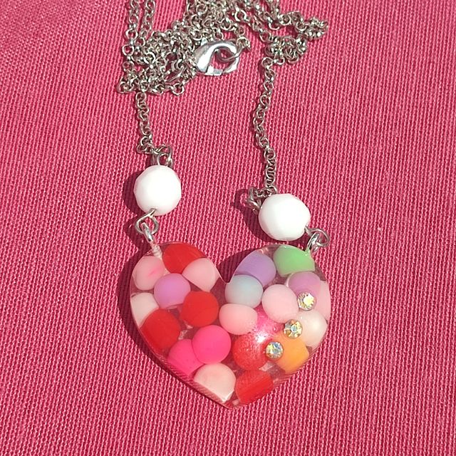 Collana cuore caramella