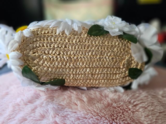 Borsa di paglia con applicazioni 🌼