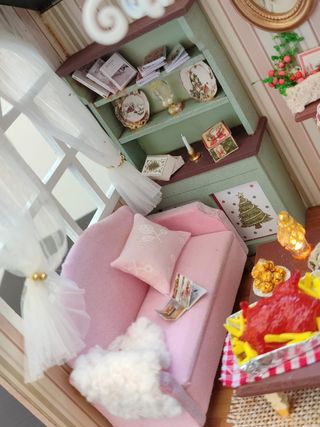 NAVIDAD miniatura casita maqueta casa muñeca Belén