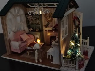 NAVIDAD miniatura casita maqueta casa muñeca Belén