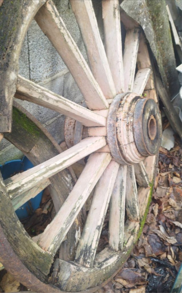 Ruedas carro antiguas decoracion