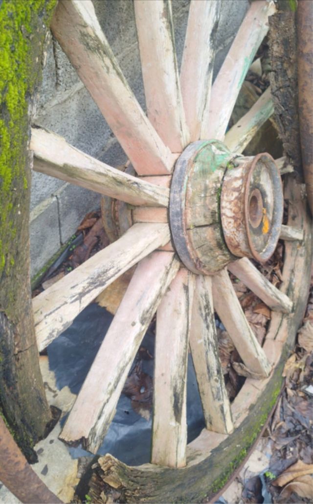 Ruedas carro antiguas decoracion