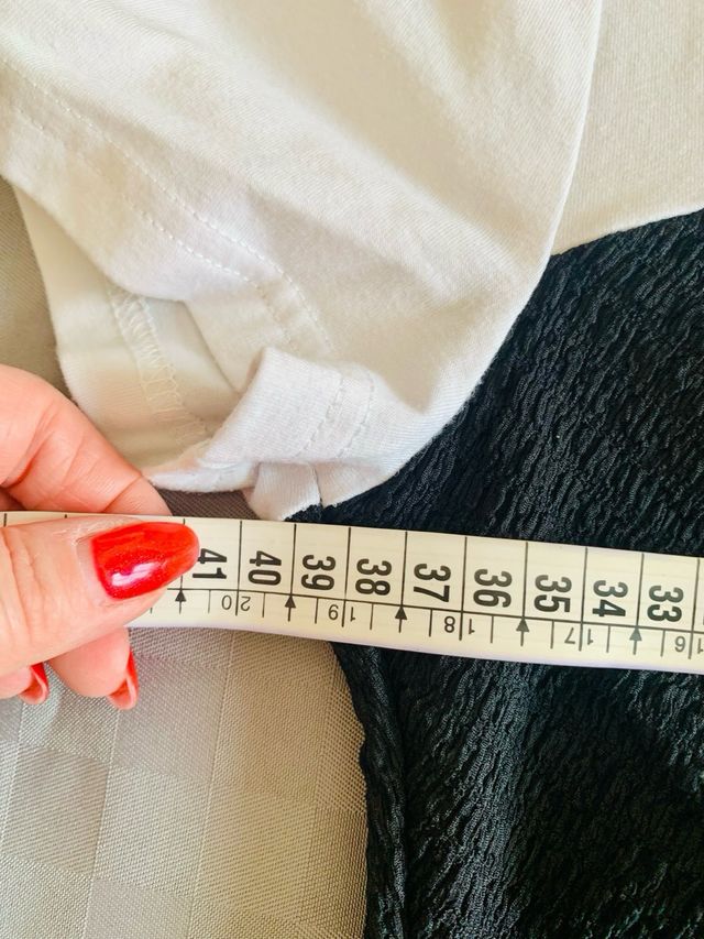 Maglia maniche corte nero - bianca taglia S