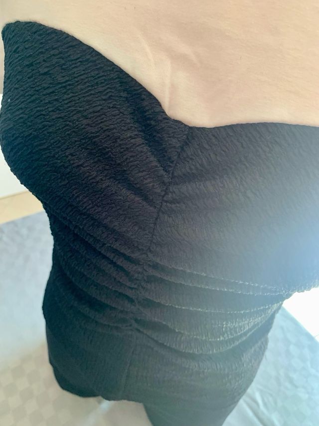 Maglia maniche corte nero - bianca taglia S