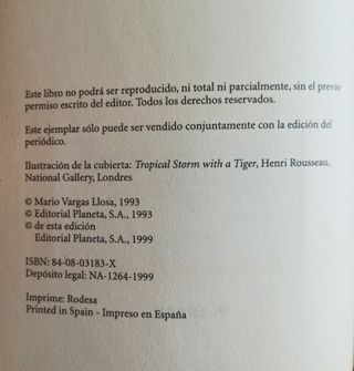📚 LIBRO "LITUMA EN LOS ANDES" DE VARGAS LLOSA