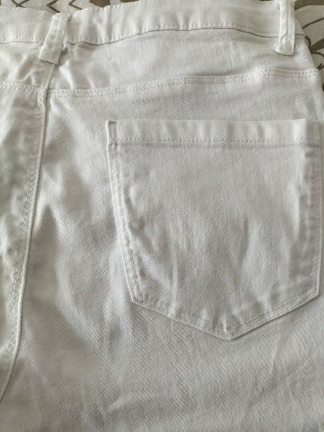 PANTALÓN BLANCO ELÁSTICO TALLA 38 -40