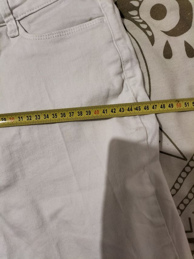 PANTALÓN BLANCO ELÁSTICO TALLA 38 -40