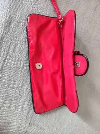 Bolso de fiesta con pedrería rojo