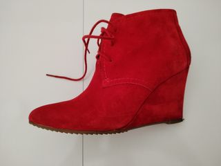 Botin cuña terciopelo 