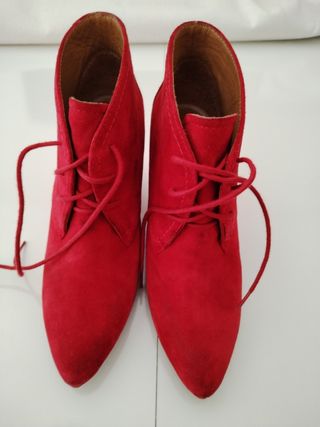 Botin cuña terciopelo 