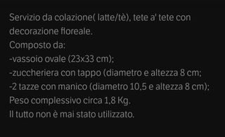 SERVIZIO CERAMICA TET A TET