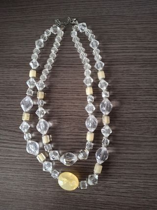 Collar de doble vuelta transparente 3X2 
