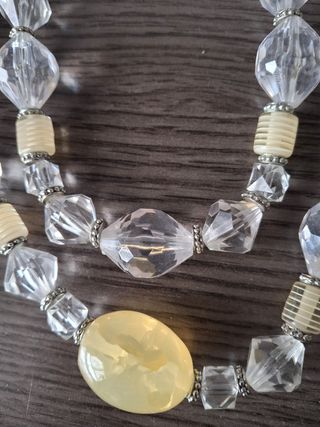 Collar de doble vuelta transparente 3X2 