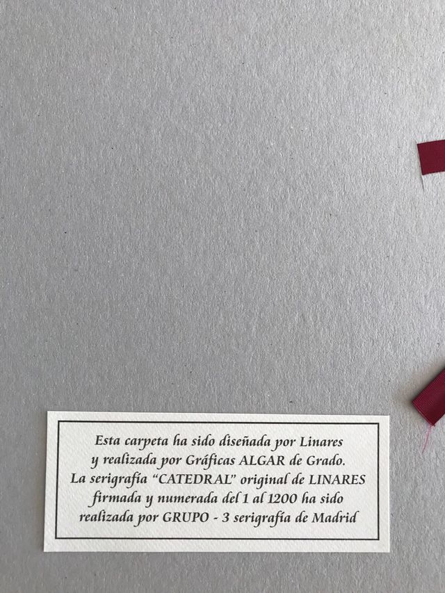 Grabado original Manuel Garcia Linares