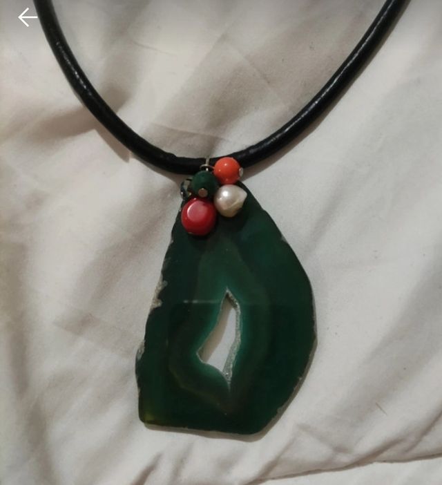Collar ágata verde