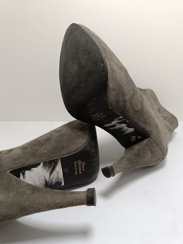 Scarpe donna scamosciate con tacco