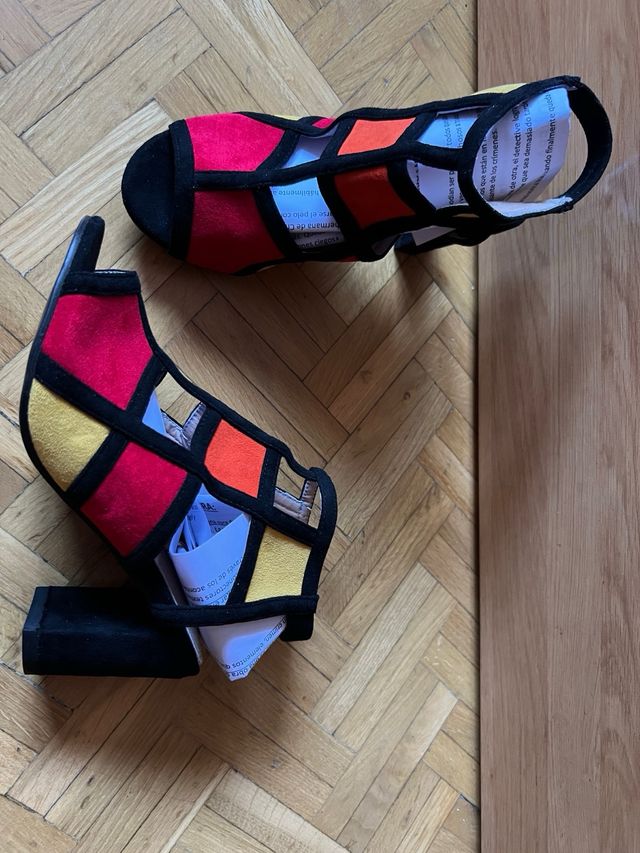 SANDALIAS TACÓN COLORES 38 NUEVAS!!!