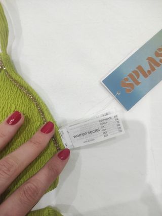 Conjunto bikini mujer verde lima. 85B