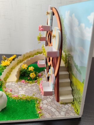 Miniatura NORIA muñecas feria carrusel casita casa