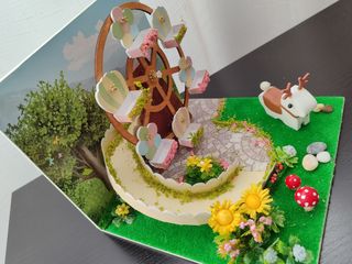 Miniatura NORIA muñecas feria carrusel casita casa