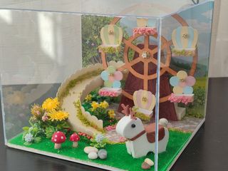 Miniatura NORIA muñecas feria carrusel casita casa