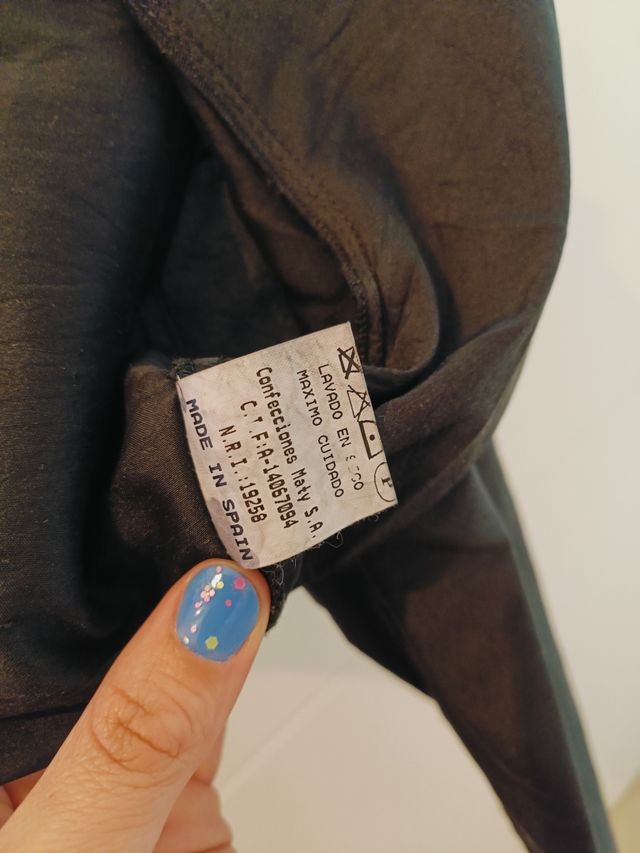 Torera negra t.40 seda 100% Matilde Cano