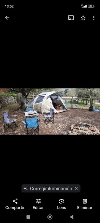 Tienda campaña inchable/comedor + 2 colchones 150,