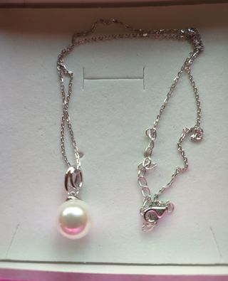 Collar Plata con perla 10 mm