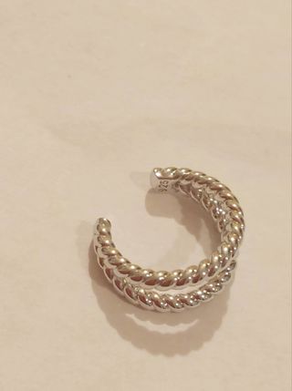 Earcuff doble cordon plata 925