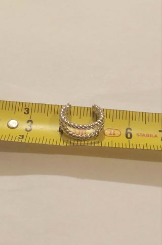 Earcuff doble cordon plata 925
