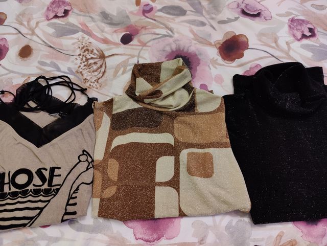 Última rebaja:Lote de 3 Top fiesta,talla M