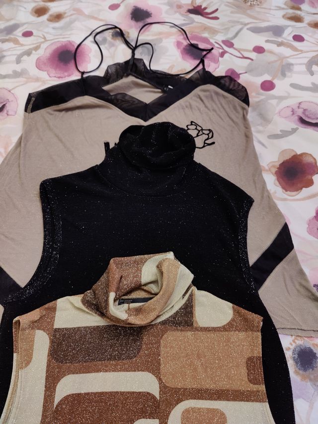 Última rebaja:Lote de 3 Top fiesta,talla M