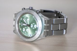 Reloj Swatch Irony Diaphane menta