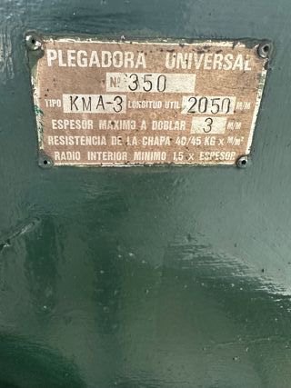 Plegadora de delantal Collado motorizada