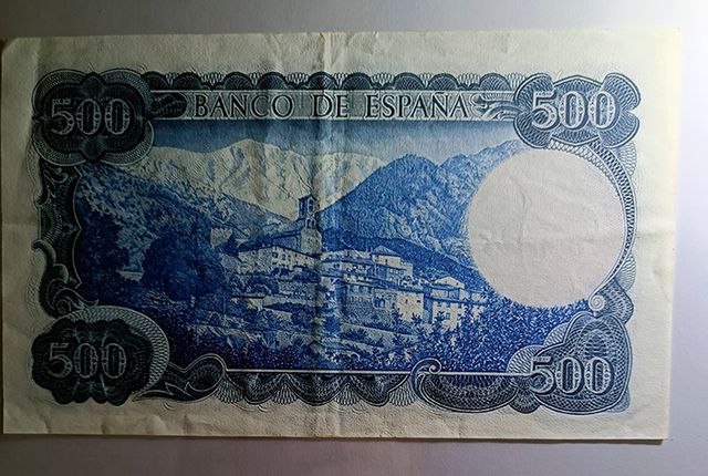 Billete España 500 pesetas 1971 Verdaguer