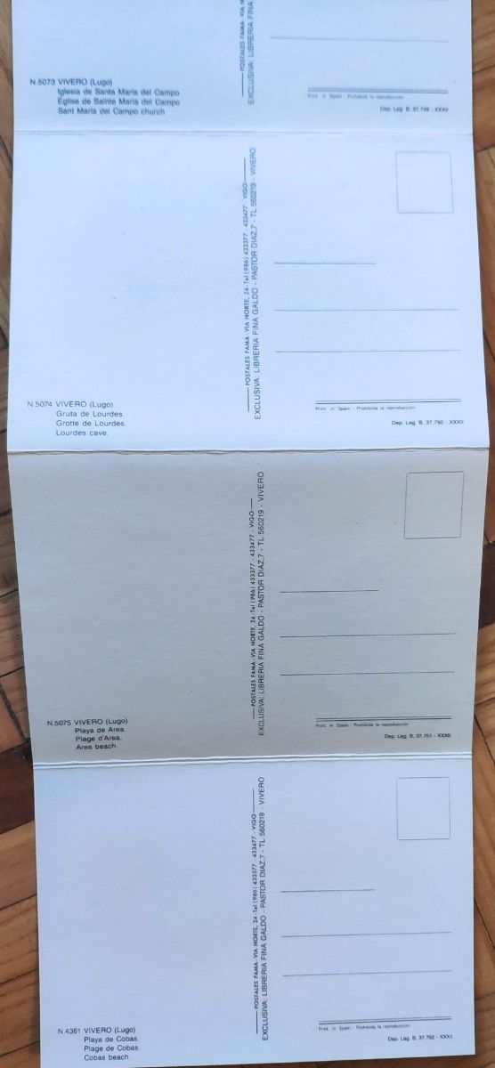 Pack 10 postales de Vivero, Lugo
