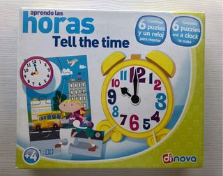 Juego puzle para aprender las horas. + 4 años