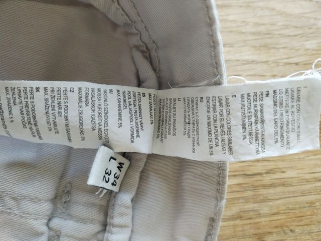 Pantalone uomo beige taglia 32 34