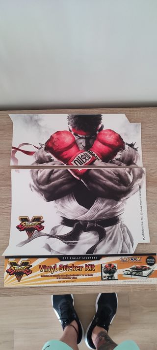 Pegatina vinilo para ps4 street fighter