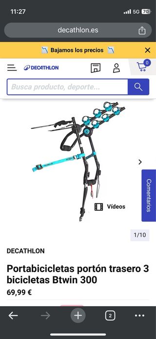 Portabiciletas porton