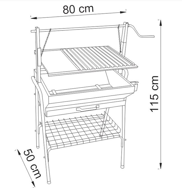 BARBACOA 80cm PLANCHA/PARRILLA