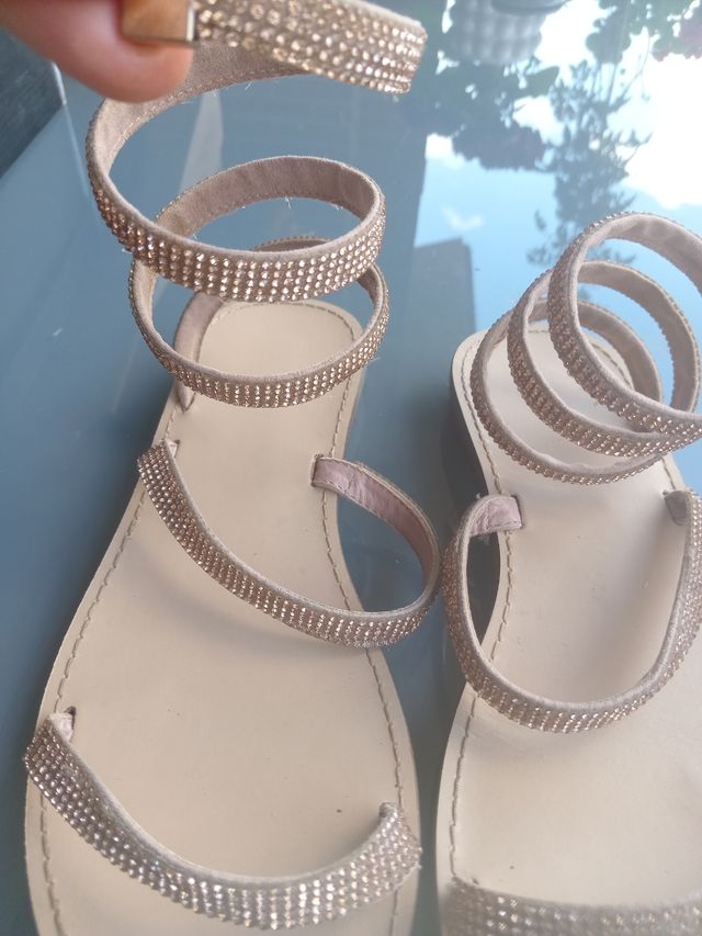 Scarpe alla schiava con strass n39